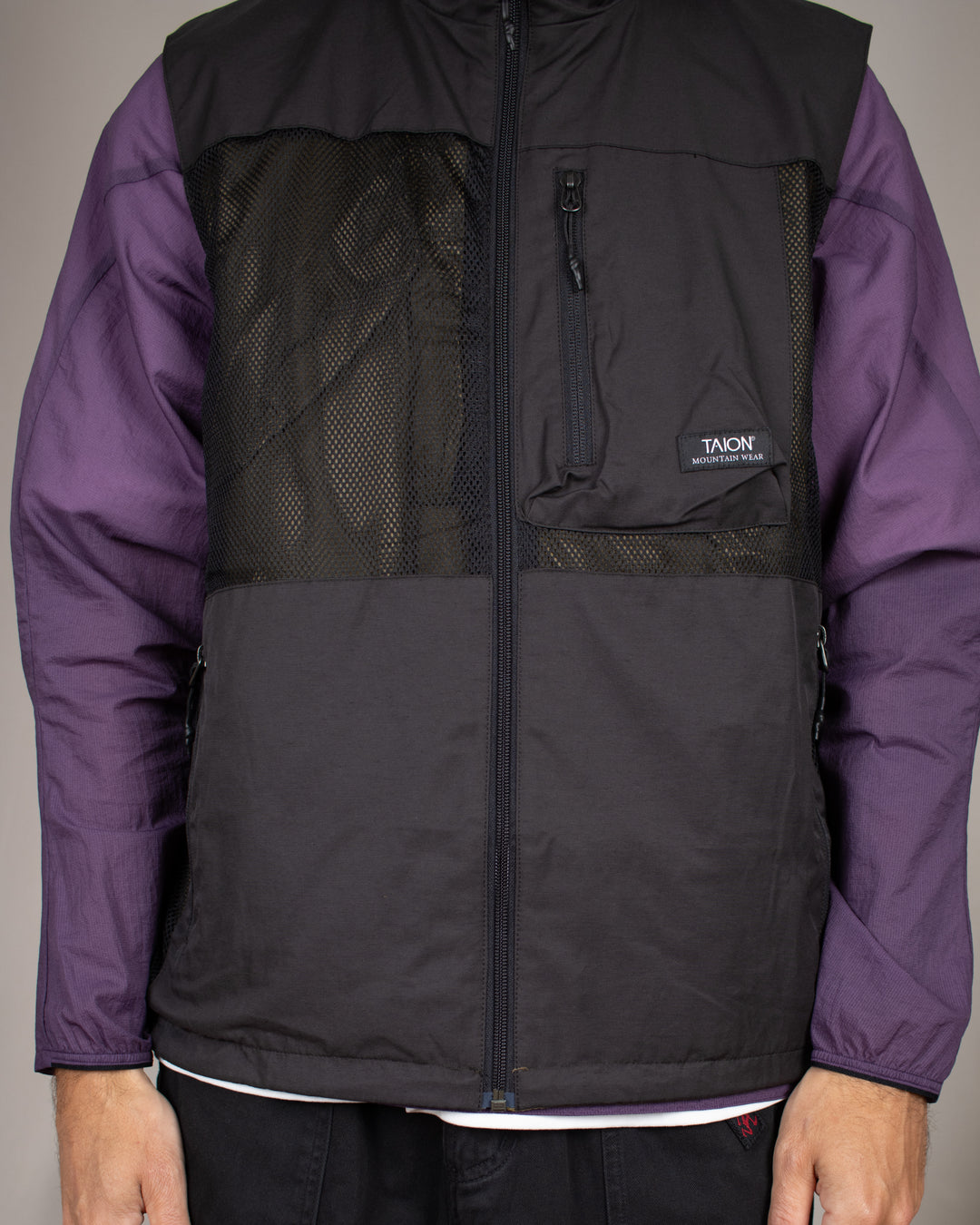 Down Mountain Reversible Mesh Vest Black/D.Olive