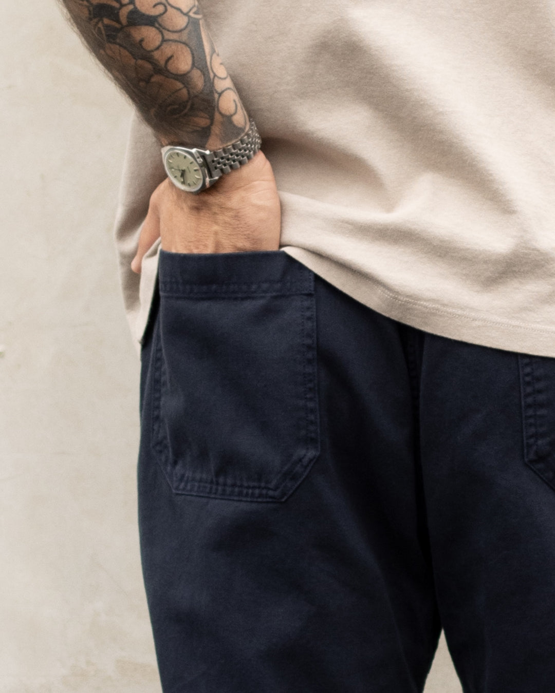 Loose Tapered Ridge Pant Double Navy
