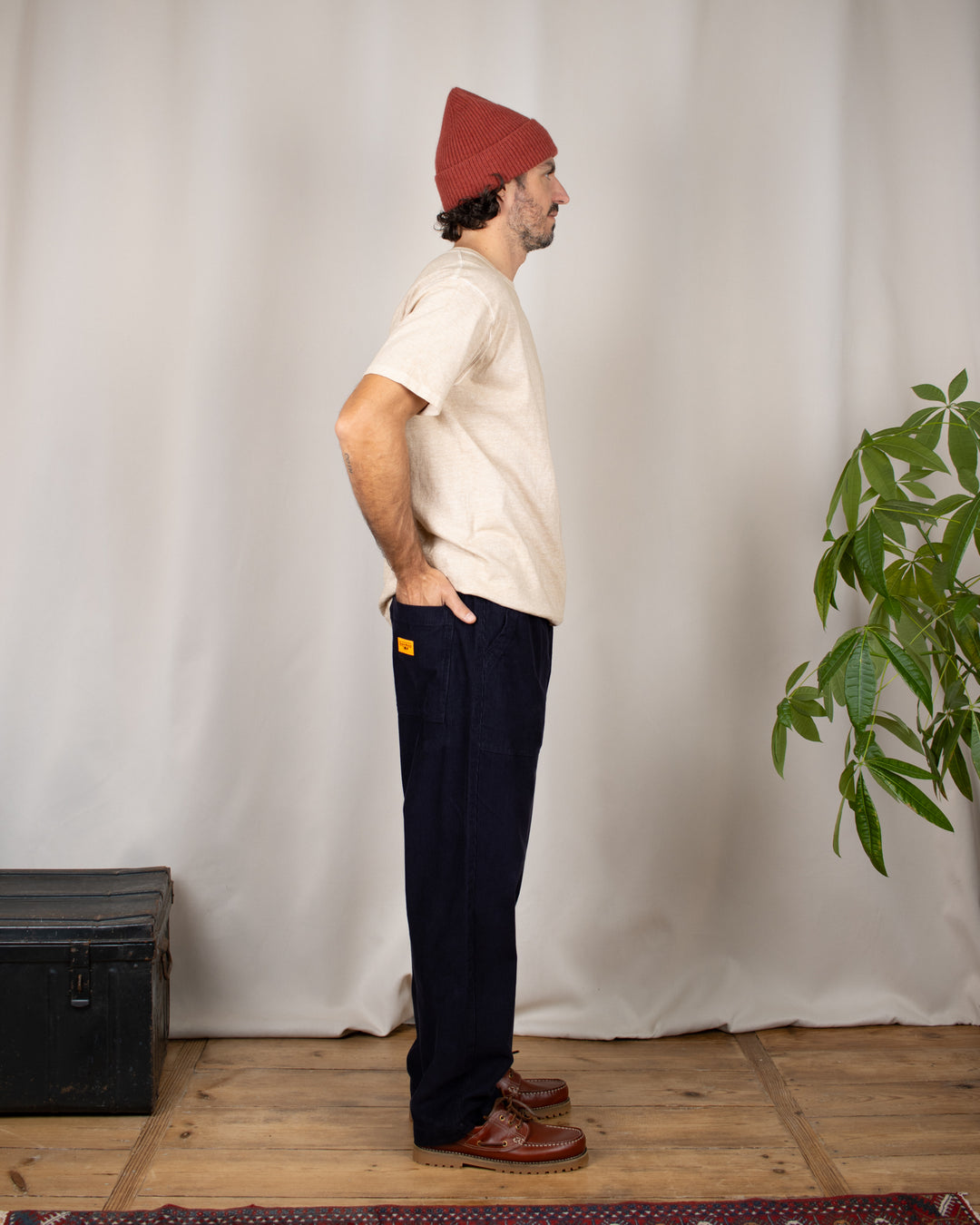 Fine Cord Chef Pants Navy