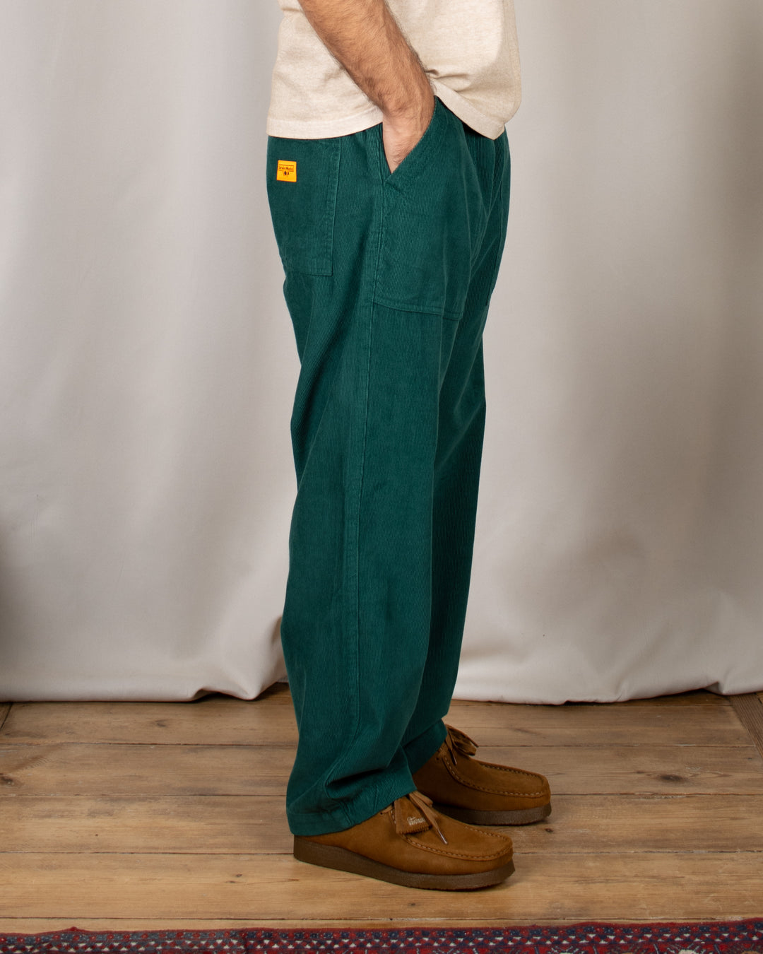 Fine Cord Chef Pants Green