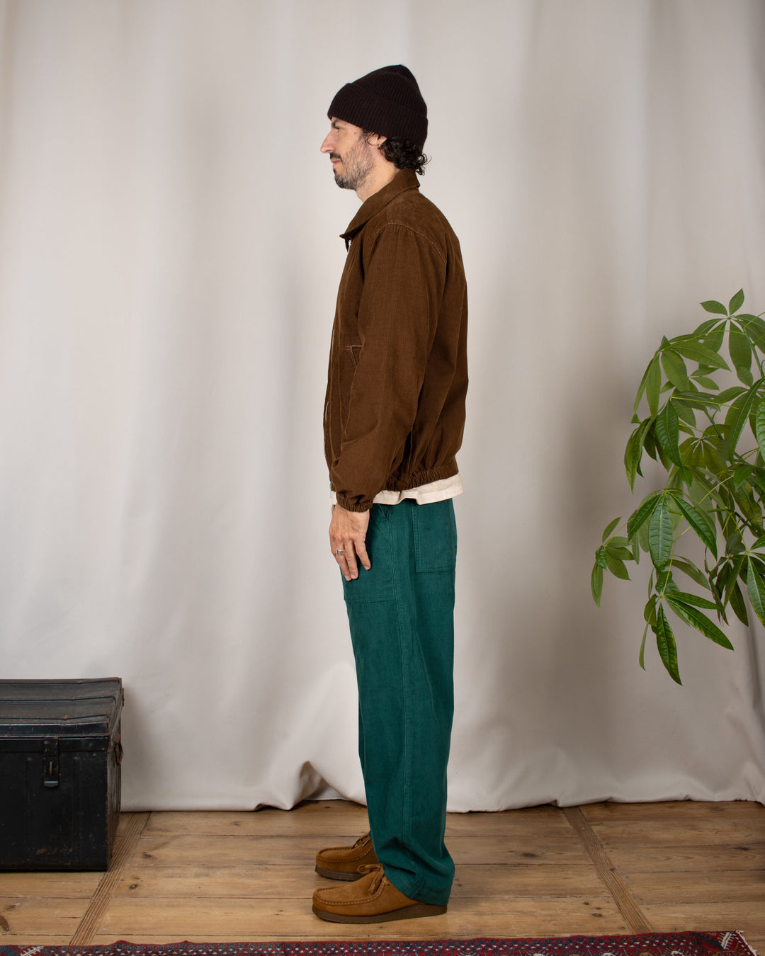 Fine Cord Chef Pants Green