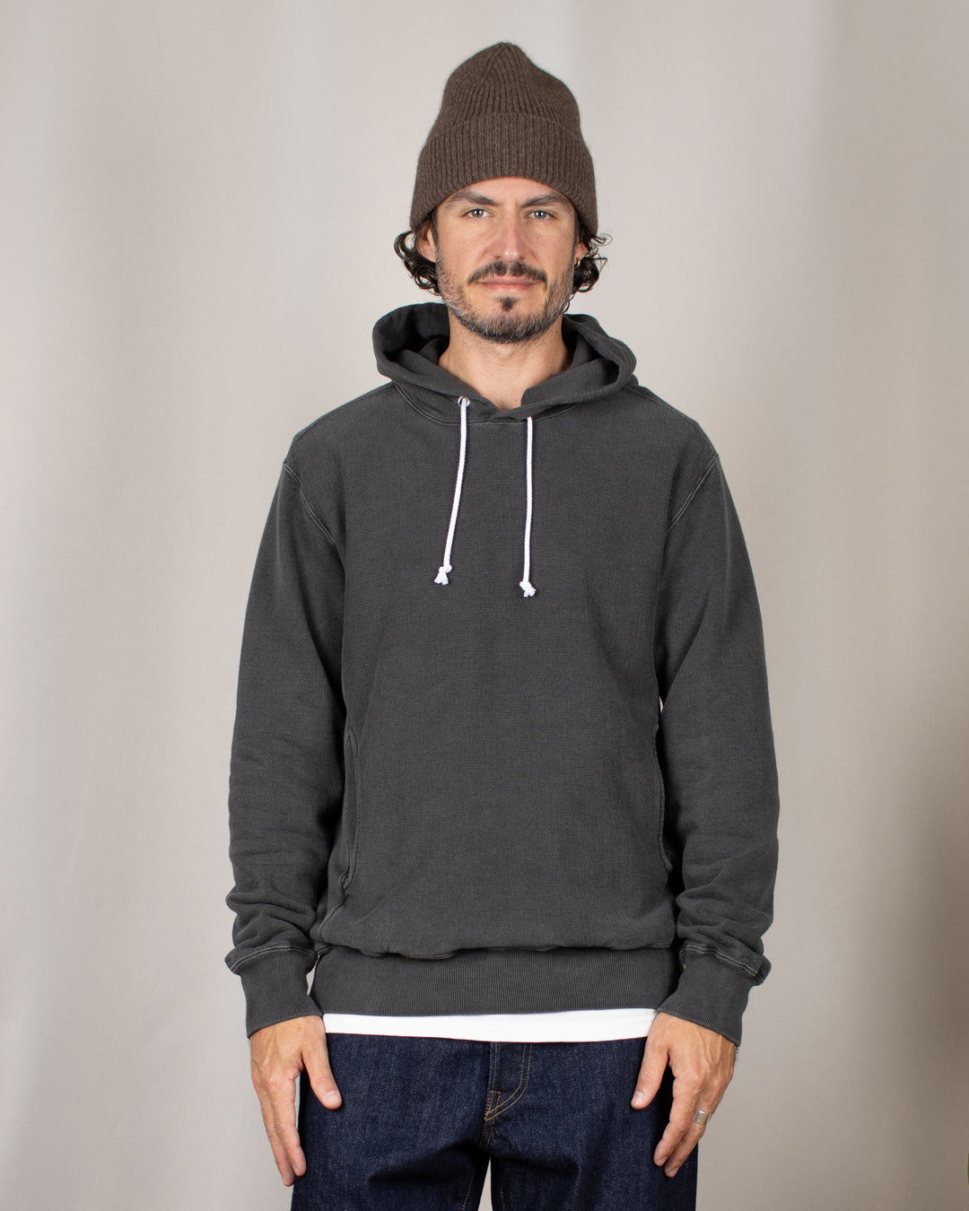 Heavy Pullover Hood Sweat P-Black