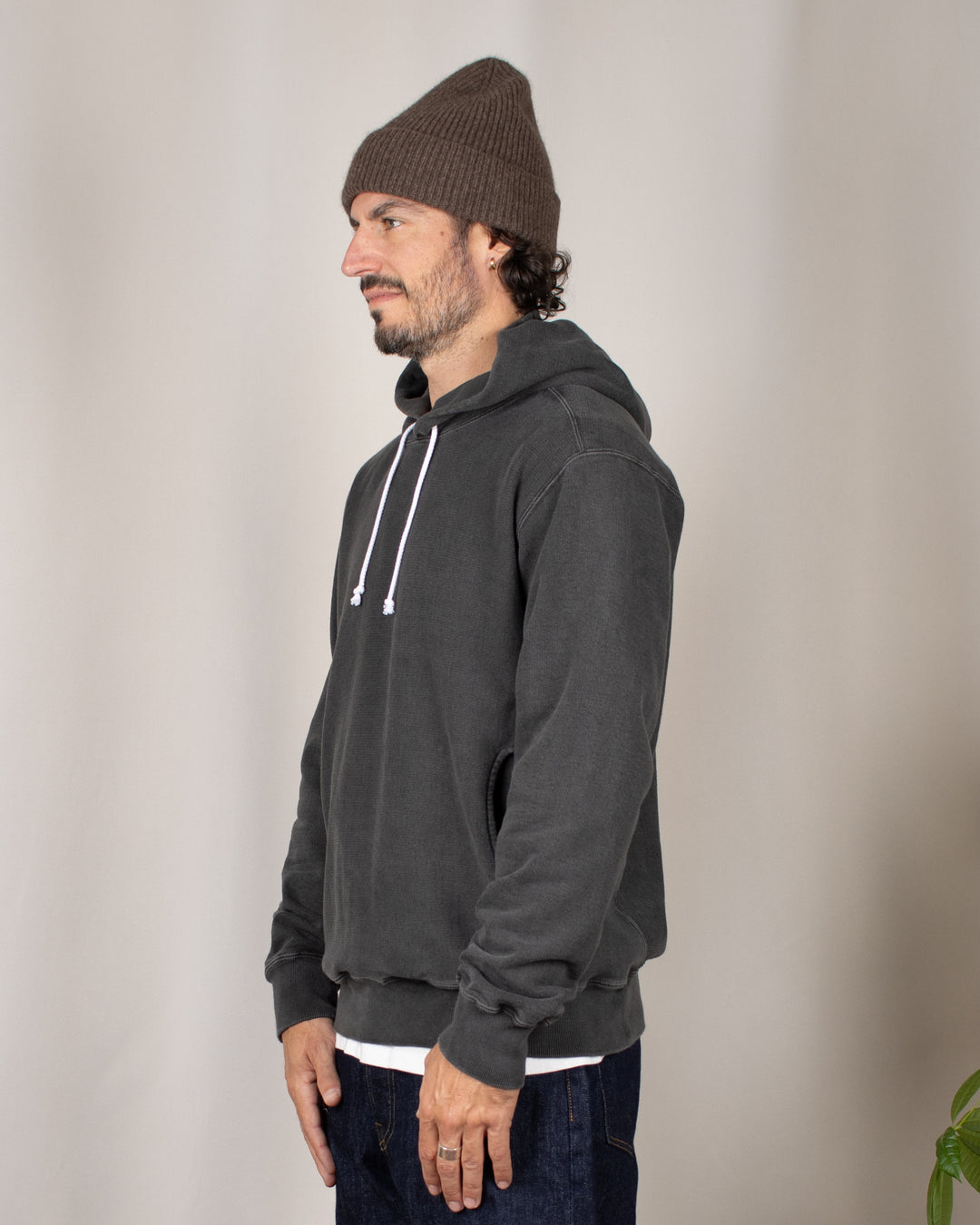 Heavy Pullover Hood Sweat P-Black