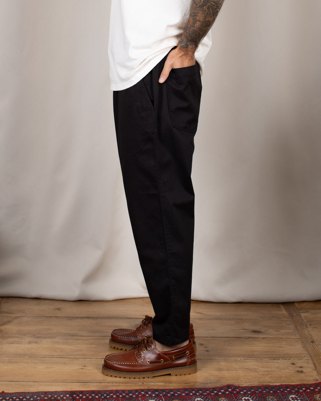 Hi Water Trouser Black Twill