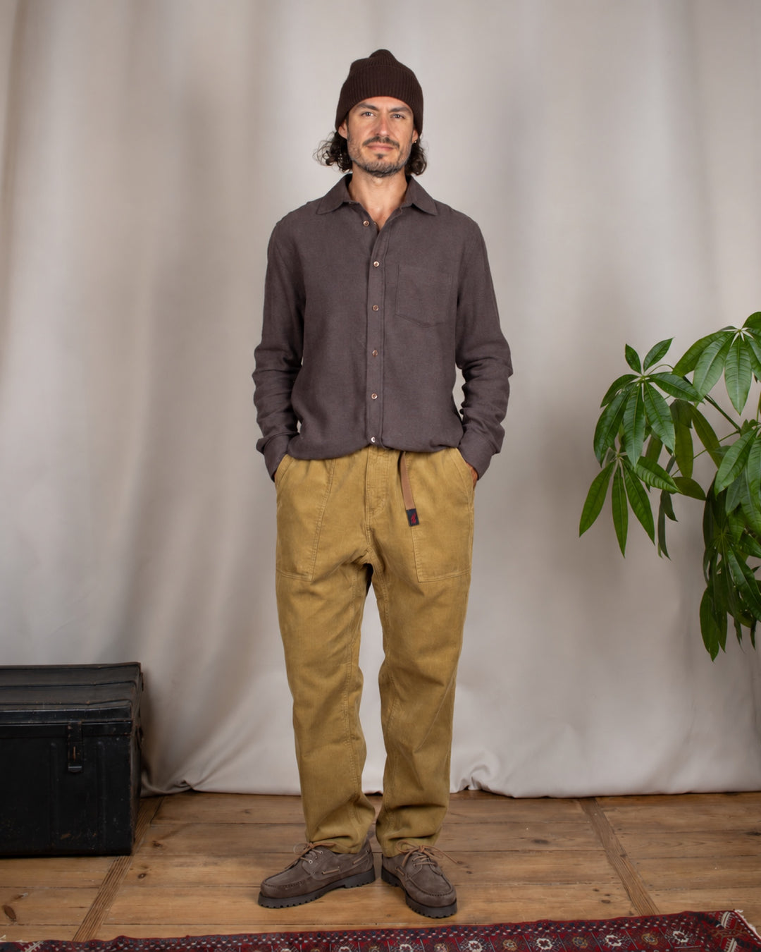 Corduroy Loose Tapered Ridge Pant Tan