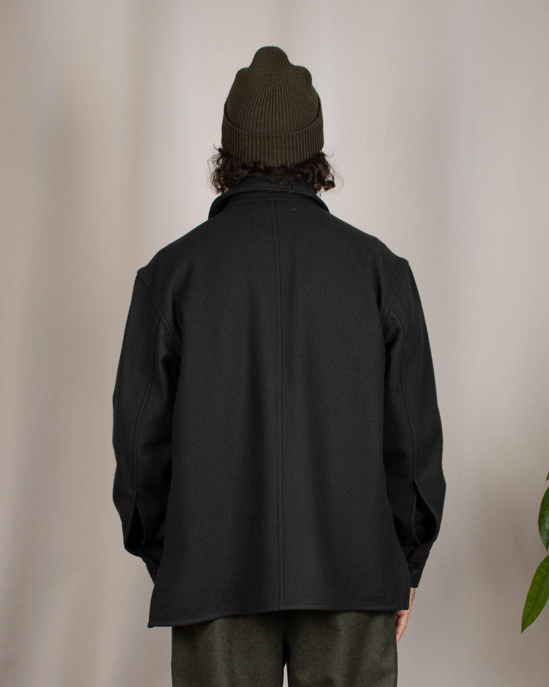 Woody Wool Overshirt Dark Green