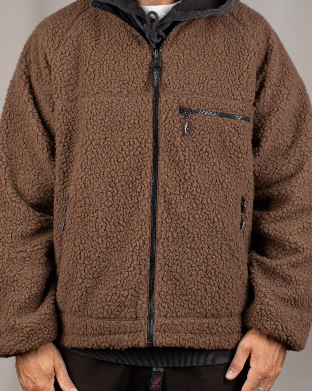 Reversible Sherpa Jacket Dark Brown/Black