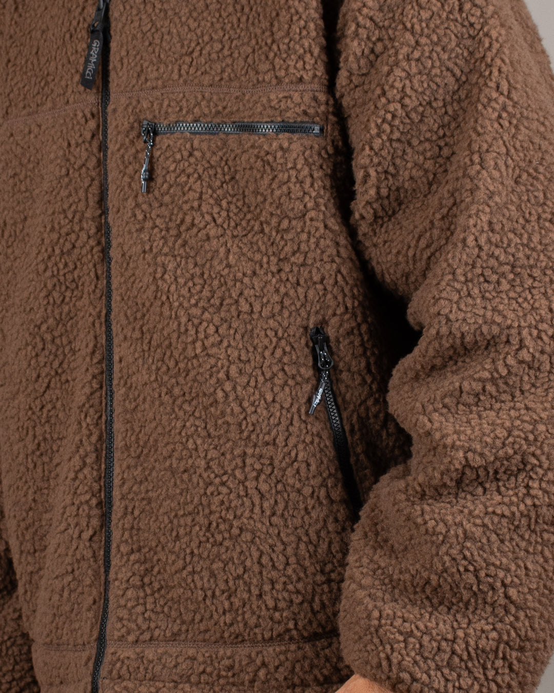 Reversible Sherpa Jacket Dark Brown/Black