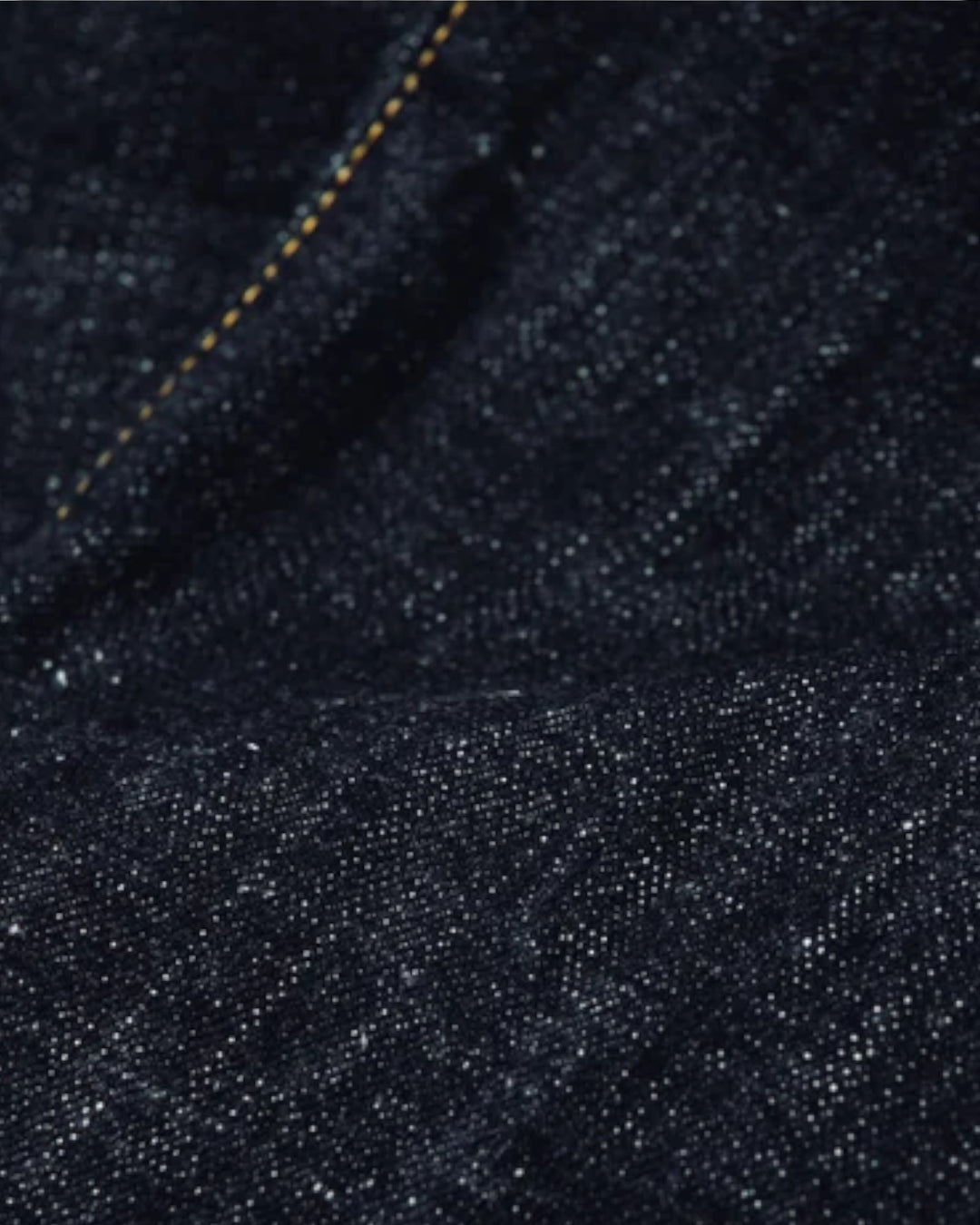 Jean Omoto Denim 0611 15.5oz Slub Nep Relax Fit One Wash Indigo - détail toile