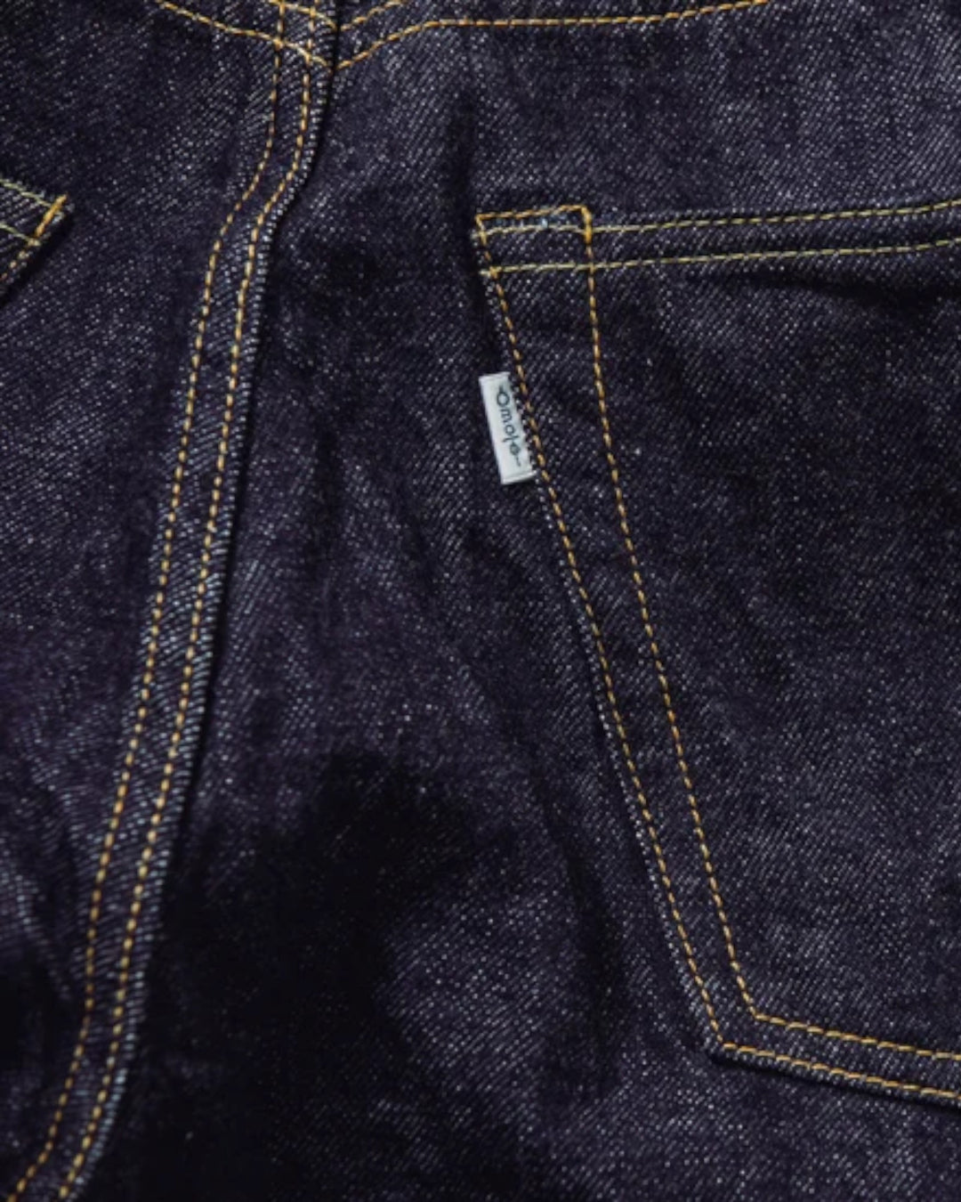 Jean Omoto Denim 0615 13.5oz Relax Fit One Wash Indigo - détail poche