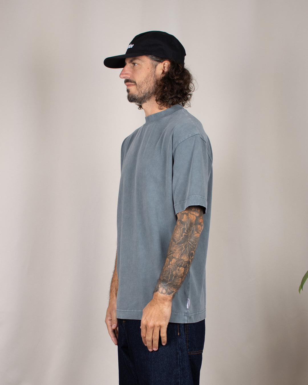 Relaxed Tee Blank Grey Washed