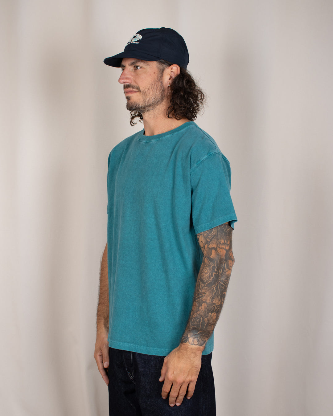 Short Sleeve Crew T-shirt P-Nile Blue