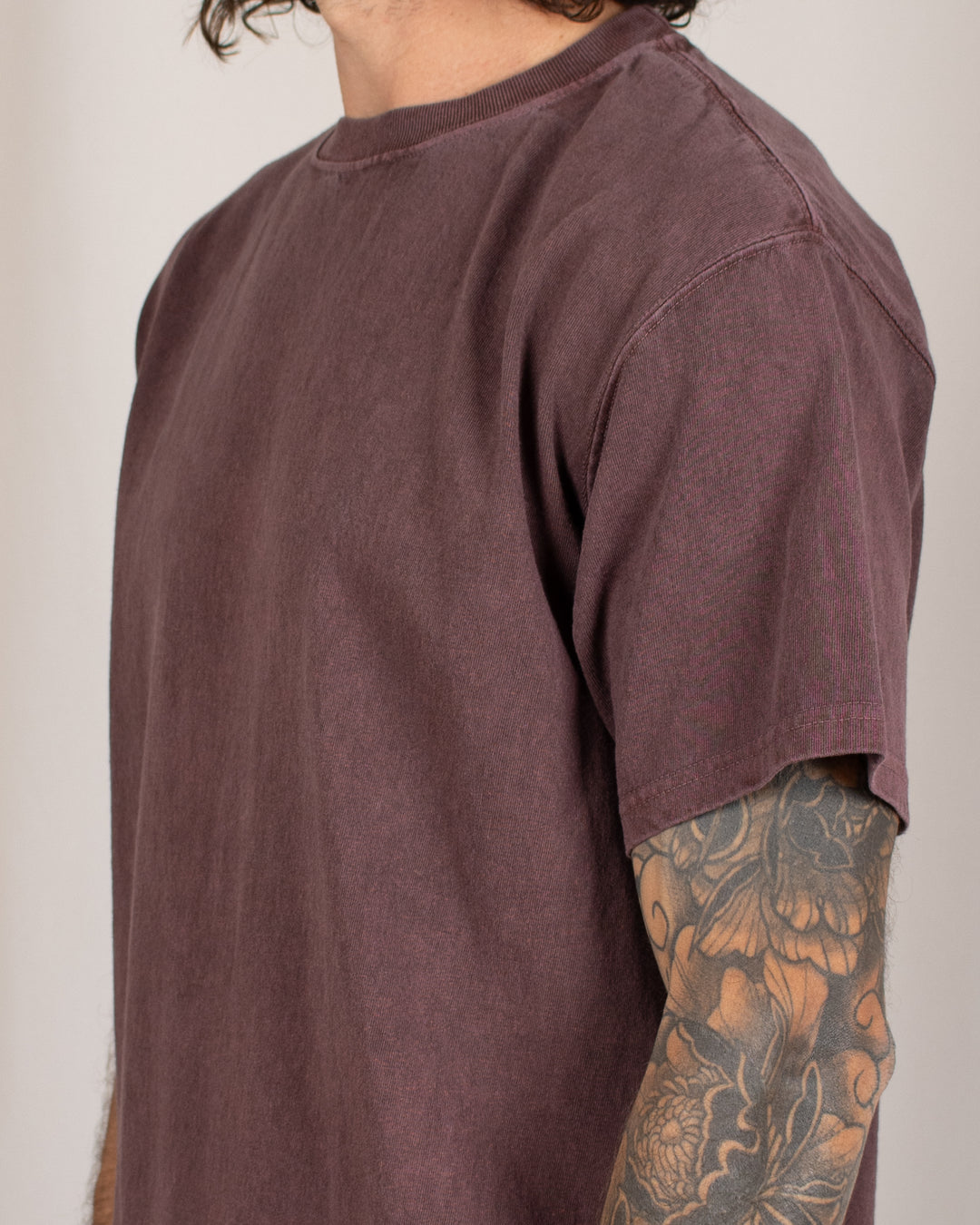Short Sleeve Crew T-shirt P-Bordeaux