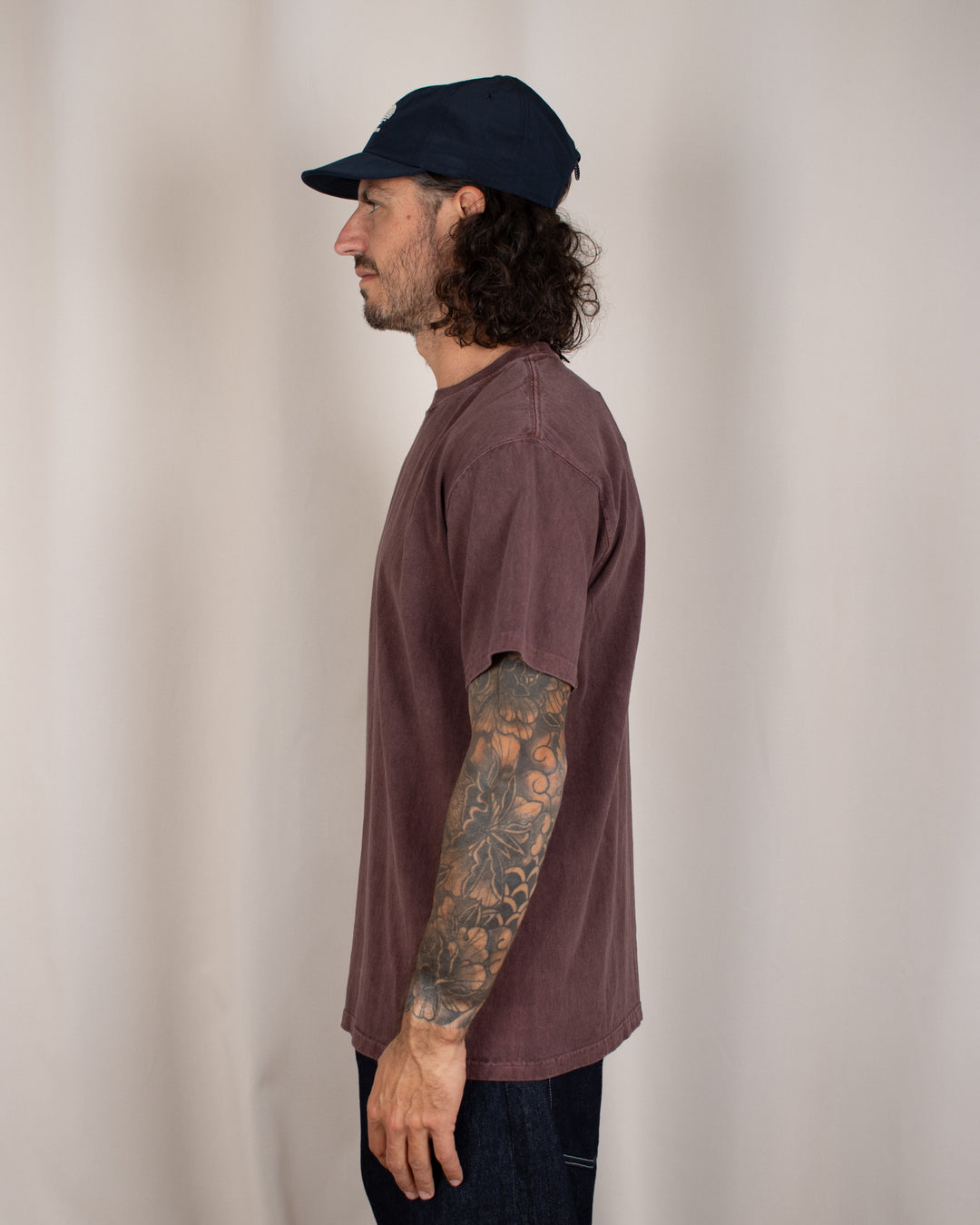Short Sleeve Crew T-shirt P-Bordeaux