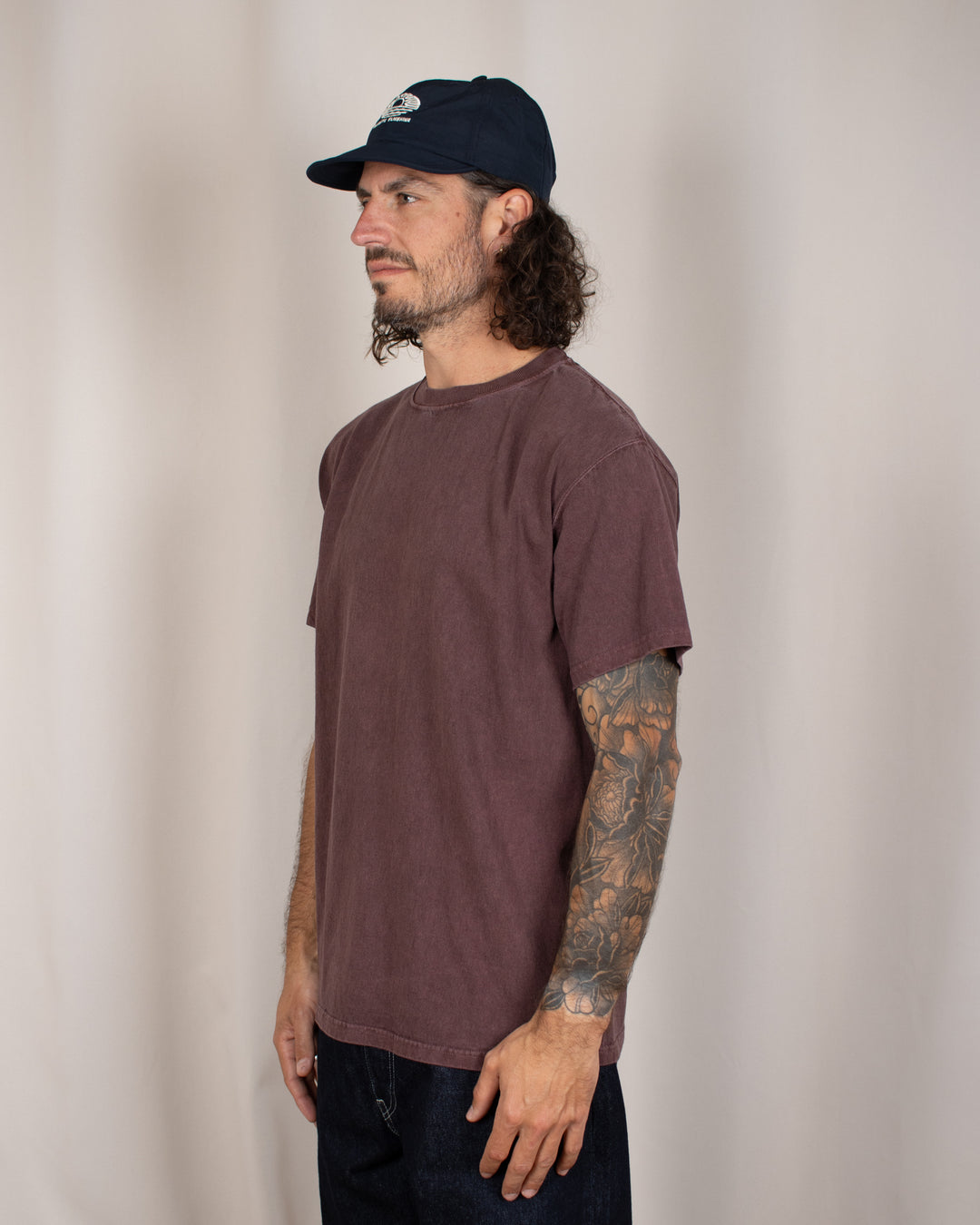 Short Sleeve Crew T-shirt P-Bordeaux