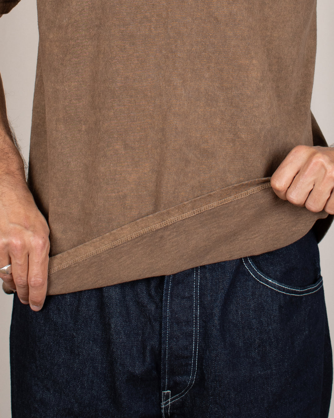 Short Sleeve Crew T-shirt P-Brown