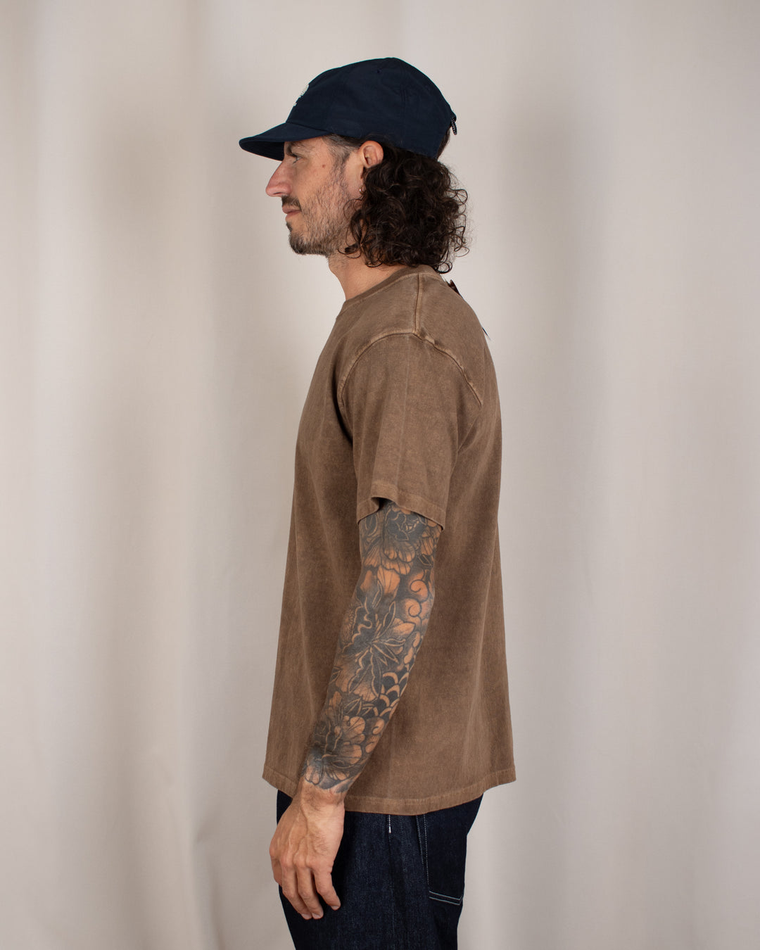 Short Sleeve Crew T-shirt P-Brown