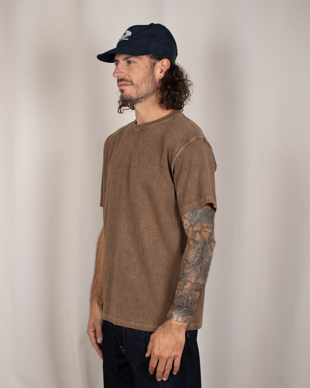 Short Sleeve Crew T-shirt P-Brown