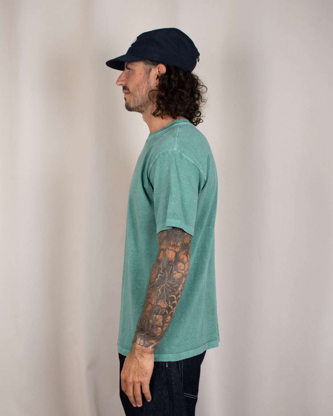 Short Sleeve Crew T-shirt P-Smokey Green