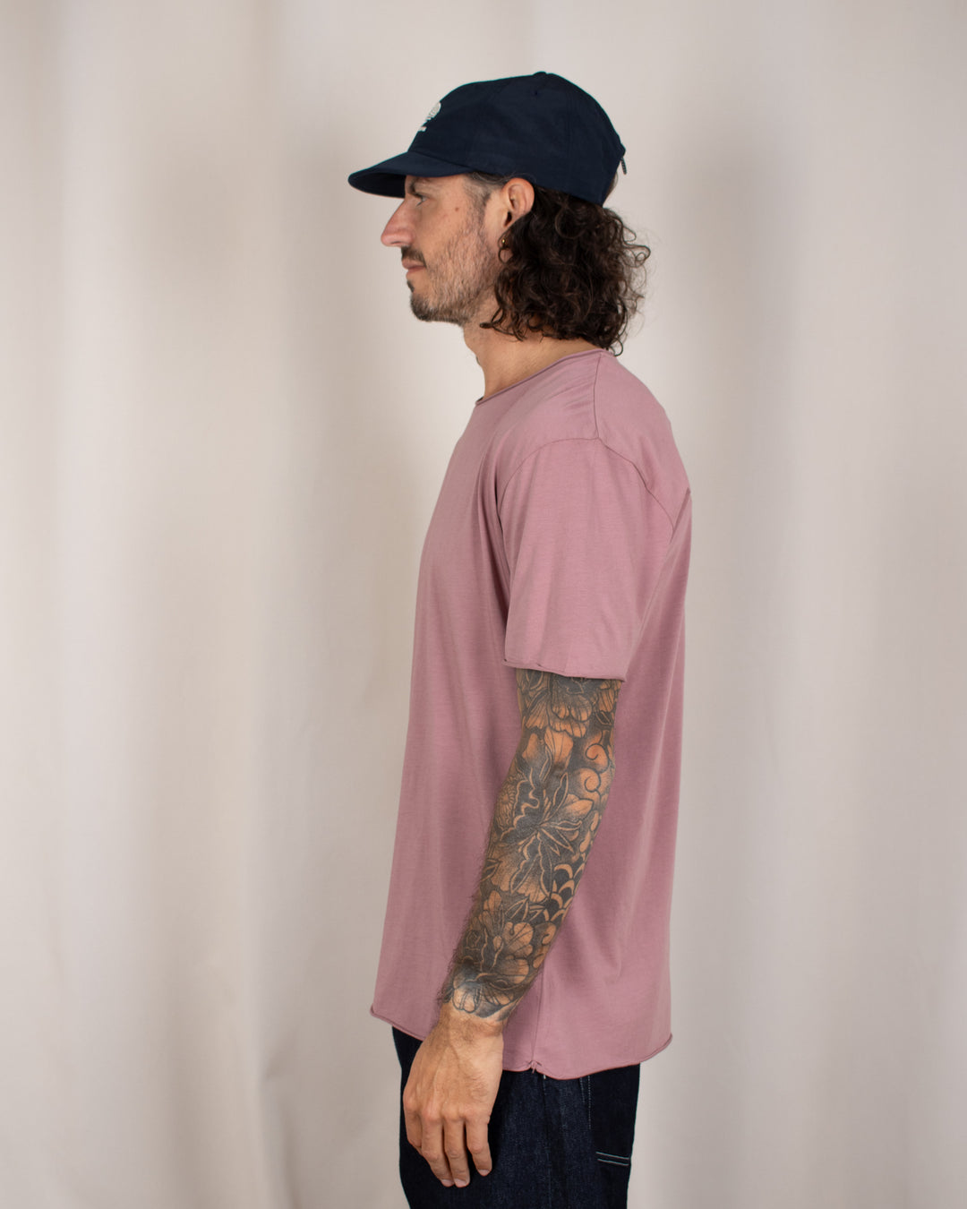 T-shirt coton Pima Terre Mauve