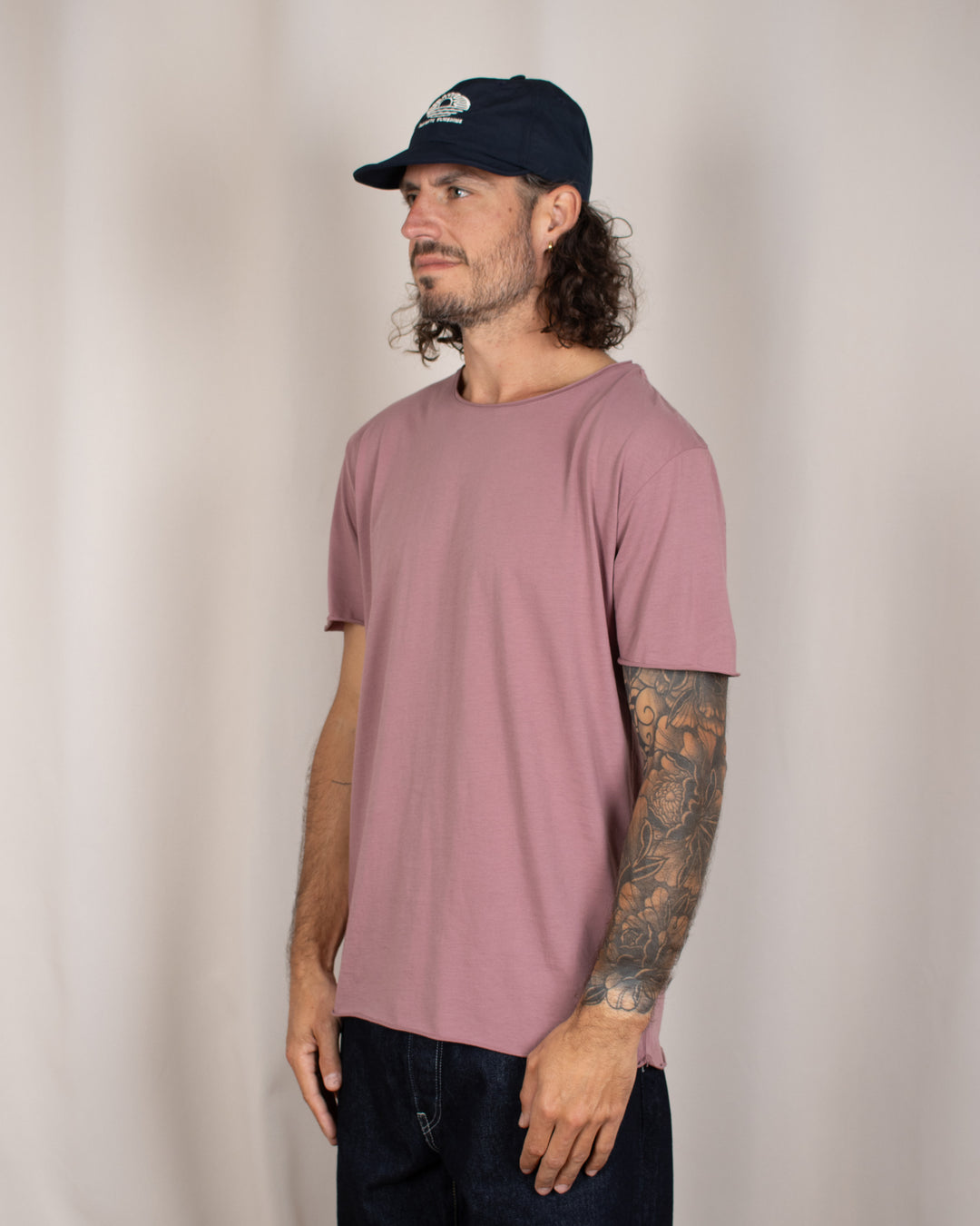 T-shirt coton Pima Terre Mauve
