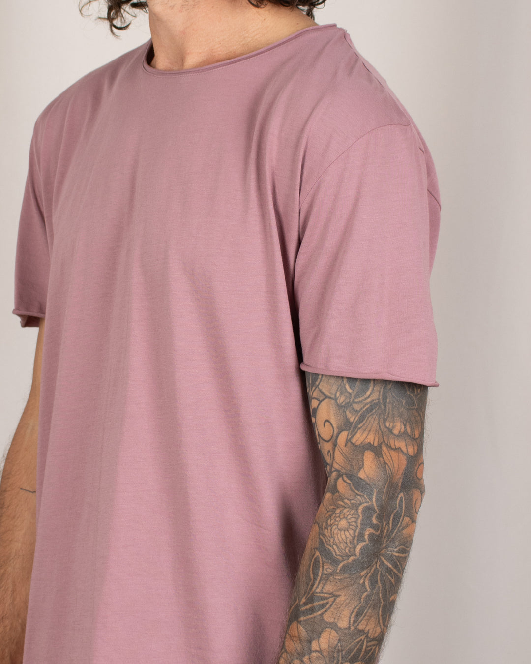 T-shirt coton Pima Terre Mauve