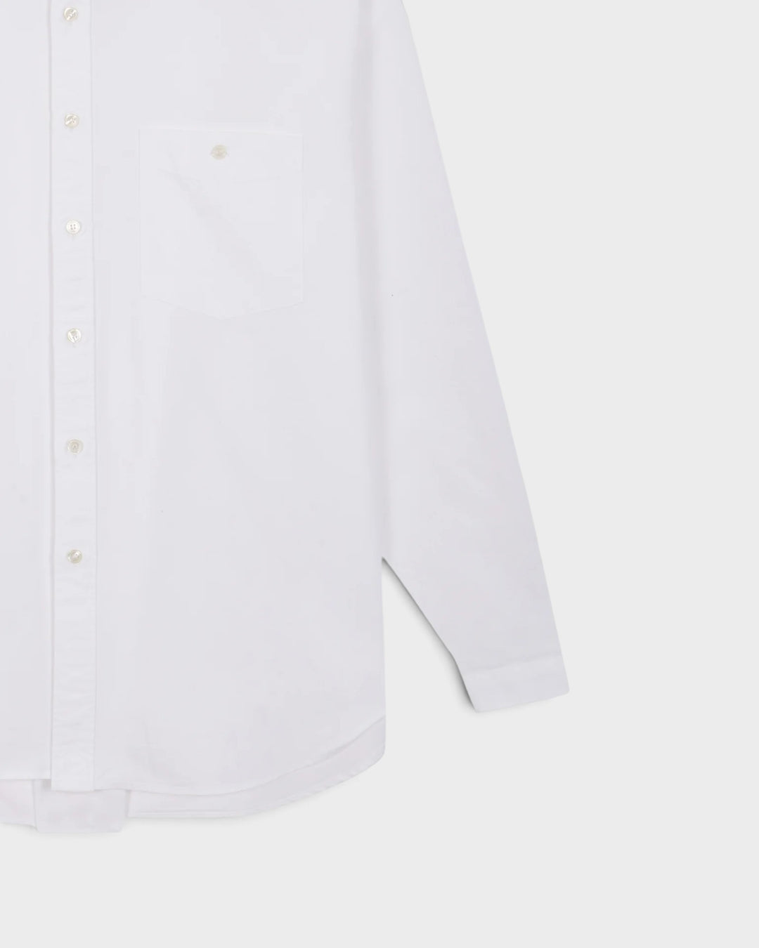 Unfeigned Long Sleeve Baggy Shirt Washed Oxford White, vue détail du poignet