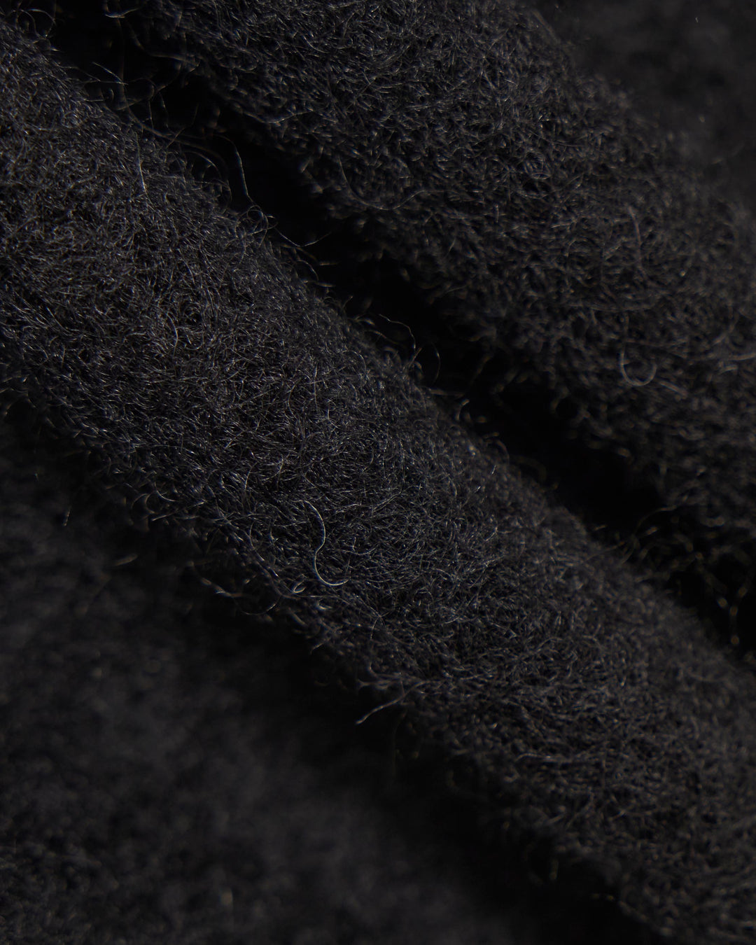 Zip Waistcoat Wool Fleece Black