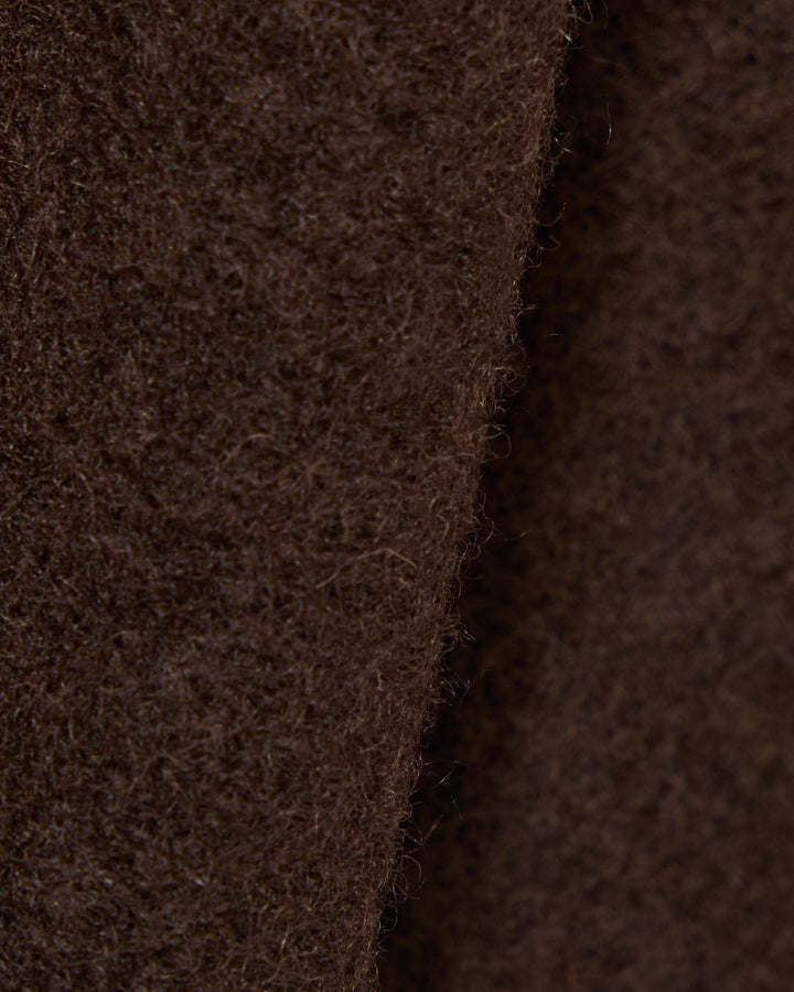 Zip Waistcoat Wool Fleece Brown