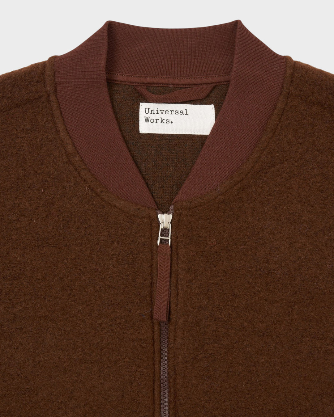 Zip Waistcoat Wool Fleece Cacao