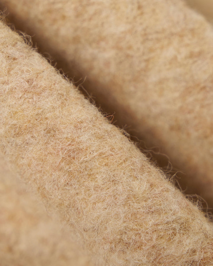 Zip Waistcoat Wool Fleece Fawn