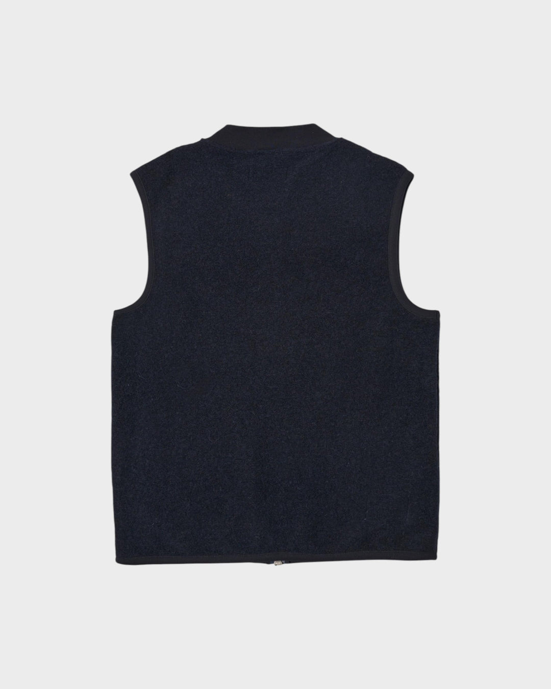 Zip Waistcoat Wool Fleece Navy