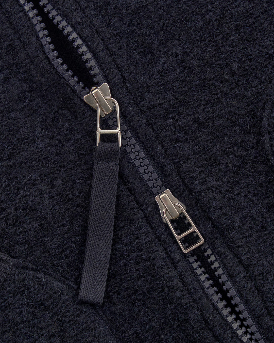 Zip Waistcoat Wool Fleece Navy