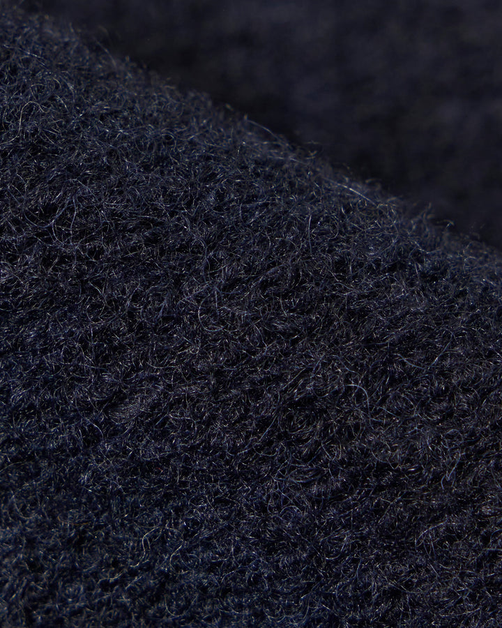 Zip Waistcoat Wool Fleece Navy