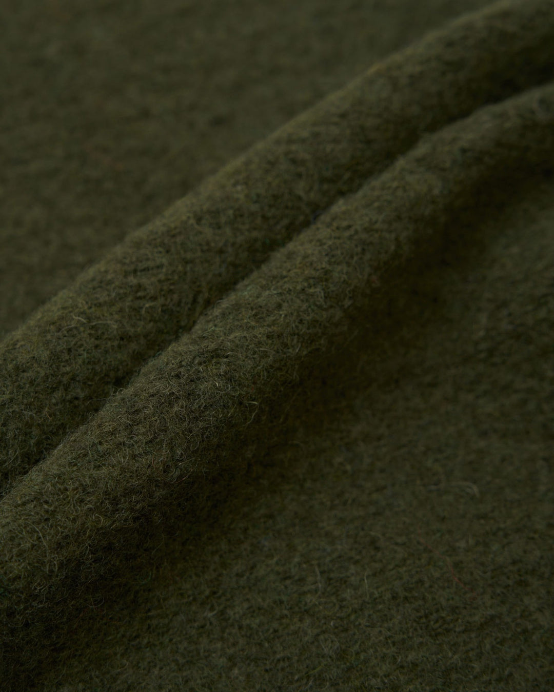 Zip Waistcoat Wool Fleece Olive