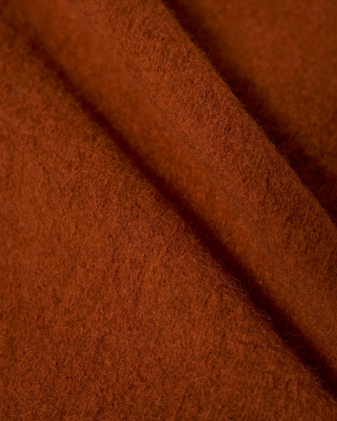 Zip Waistcoat Wool Fleece Rust