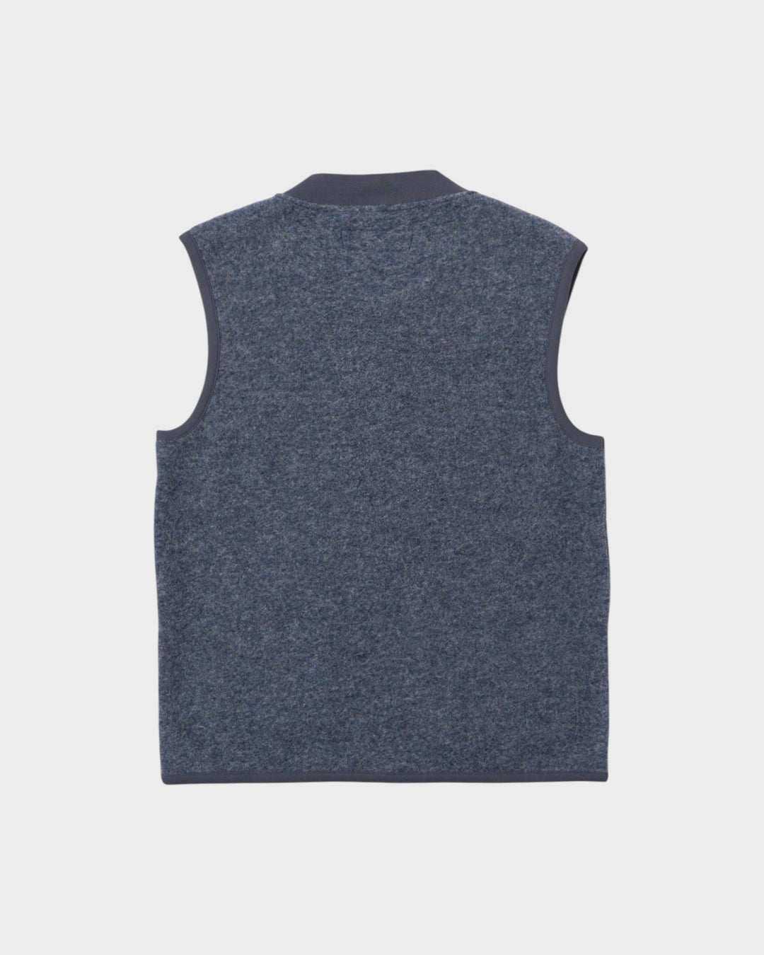 Zip Waistcoat Wool Fleece State Blue
