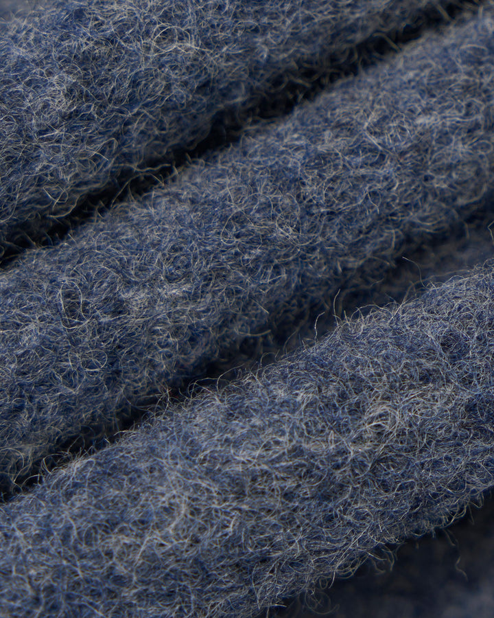 Zip Waistcoat Wool Fleece State Blue