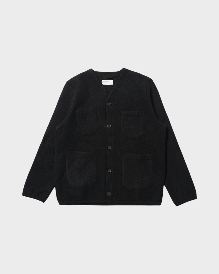 Cardigan Wool Fleece Black
