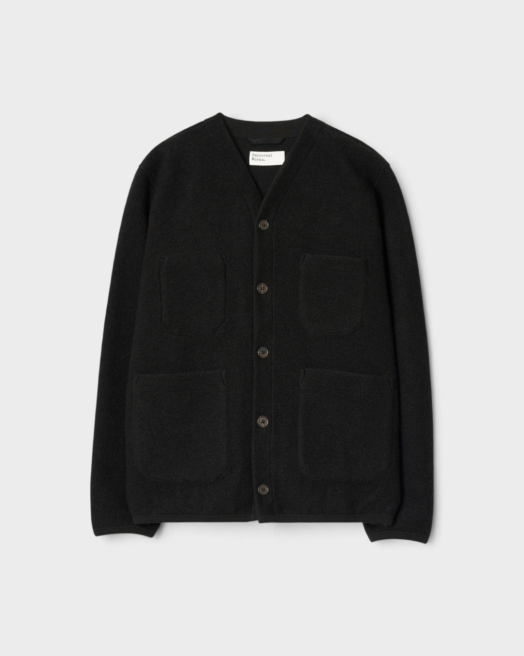 Cardigan Wool Fleece Black