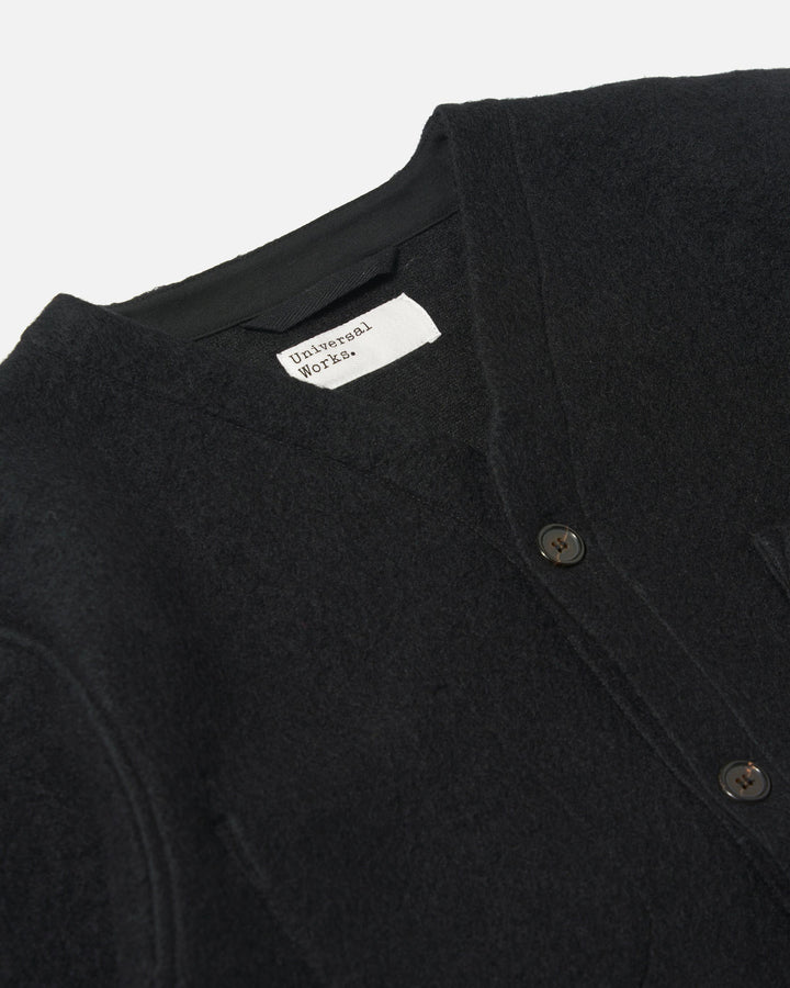 Cardigan Wool Fleece Black