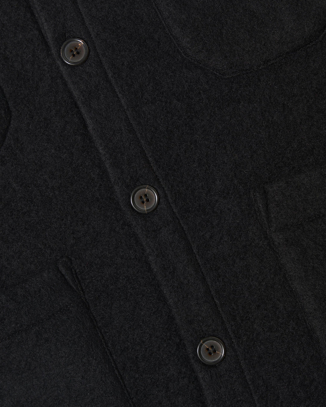 Cardigan Wool Fleece Black