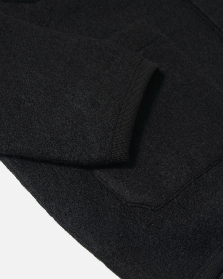 Cardigan Wool Fleece Black