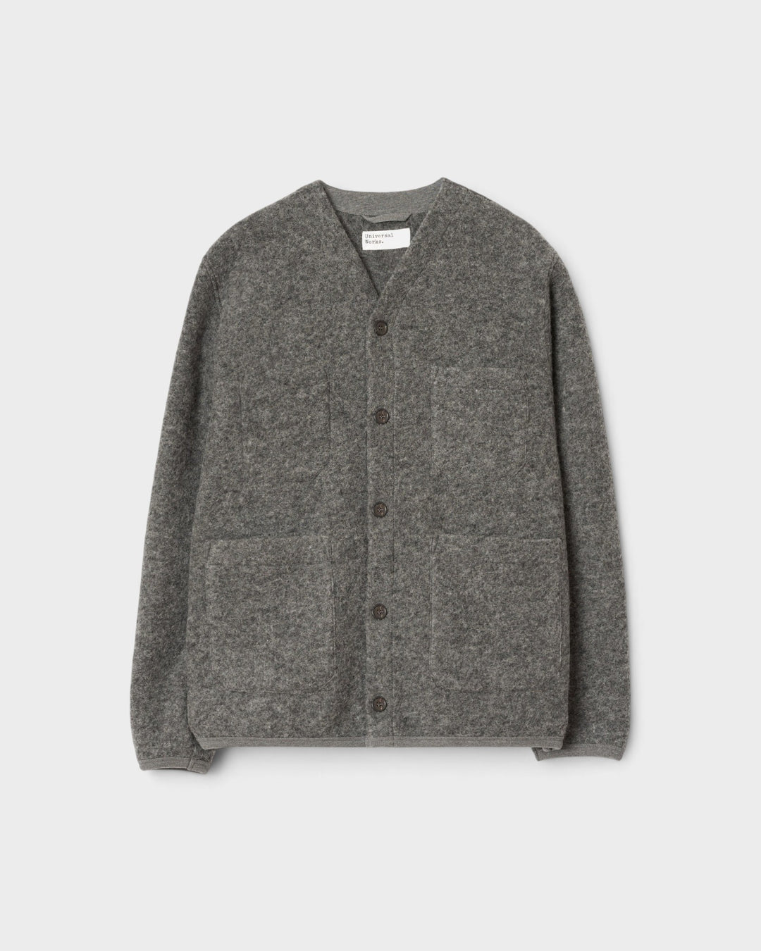 Cardigan Wool Fleece Grey Marl