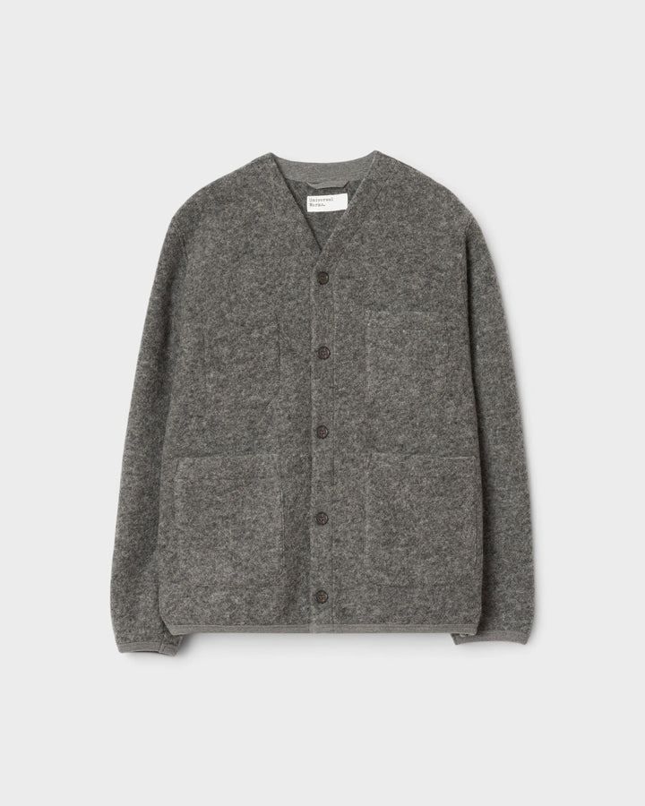 Cardigan Wool Fleece Grey Marl