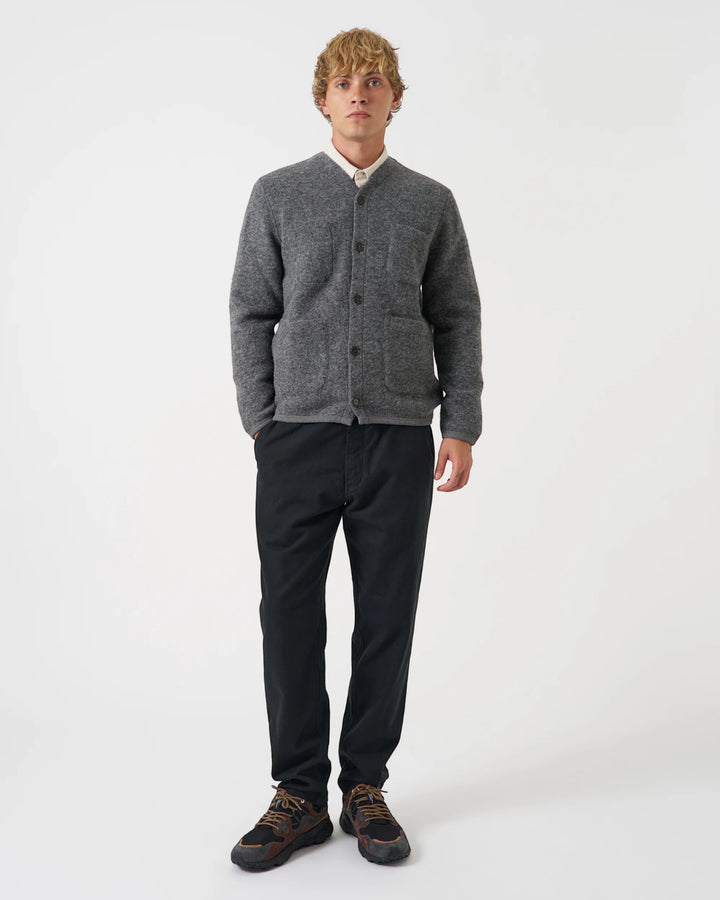 Cardigan Wool Fleece Grey Marl