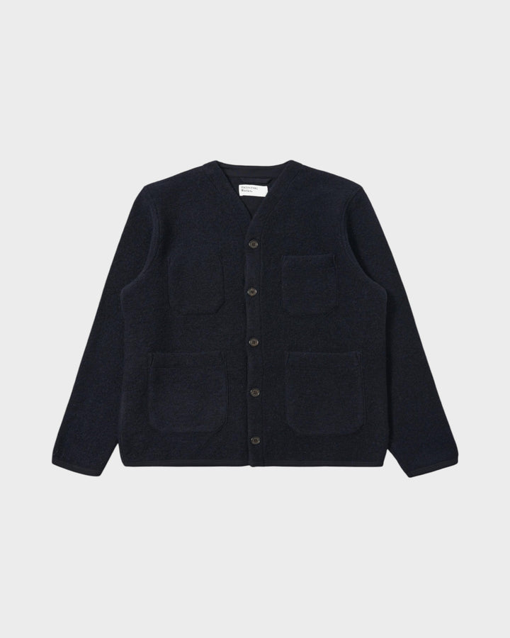 Cardigan Wool Fleece Navy