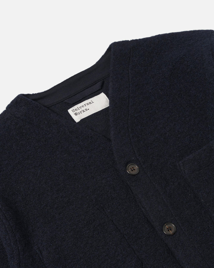 Cardigan Wool Fleece Navy