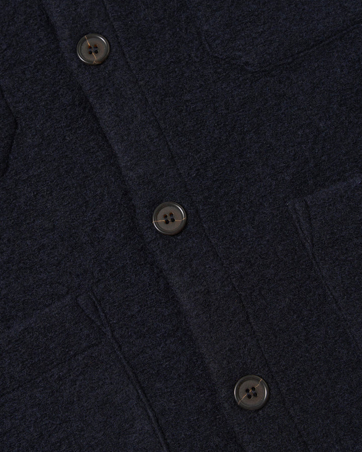 Cardigan Wool Fleece Navy