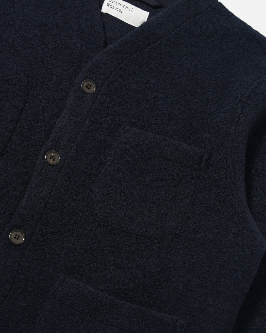 Cardigan Wool Fleece Navy